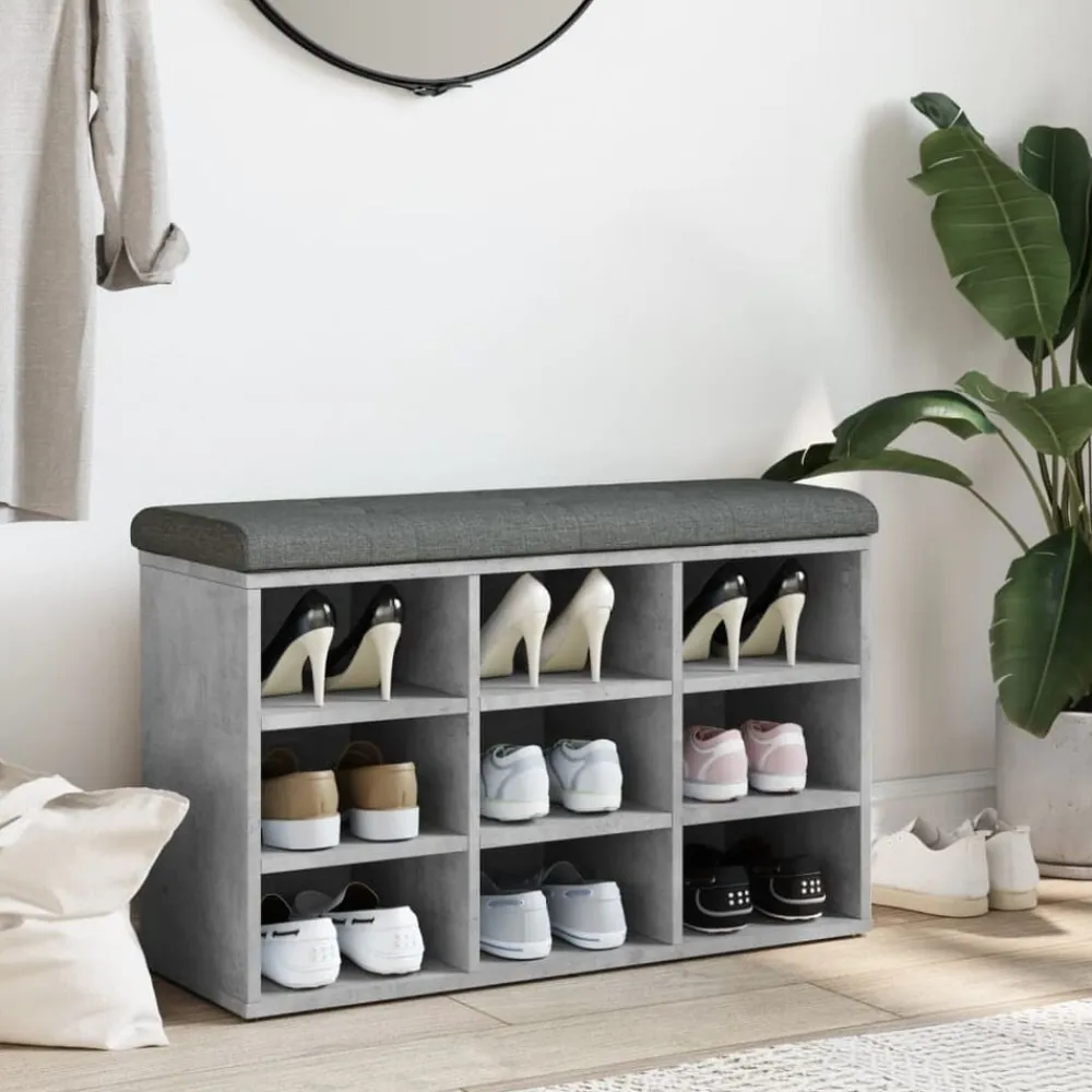 vidaXL Banc à chaussures 82x32x50 cm bois d'ingénierie