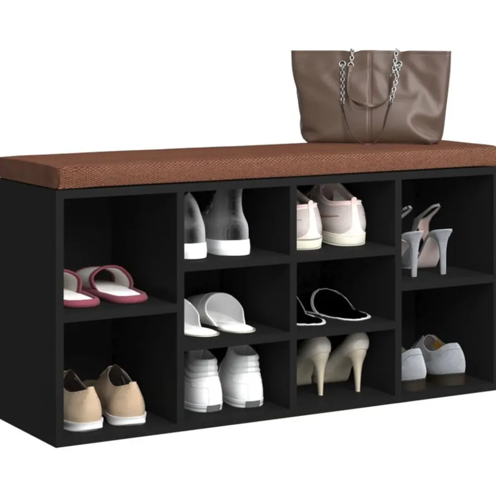 vidaXL Banc à chaussures 103x30x48 cm Bois d'ingénierie
