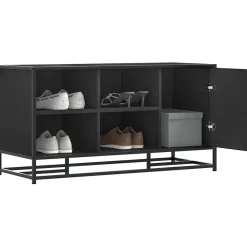vidaXL Banc à chaussures 100x40x53,5cm bois d'ingénierie et métal