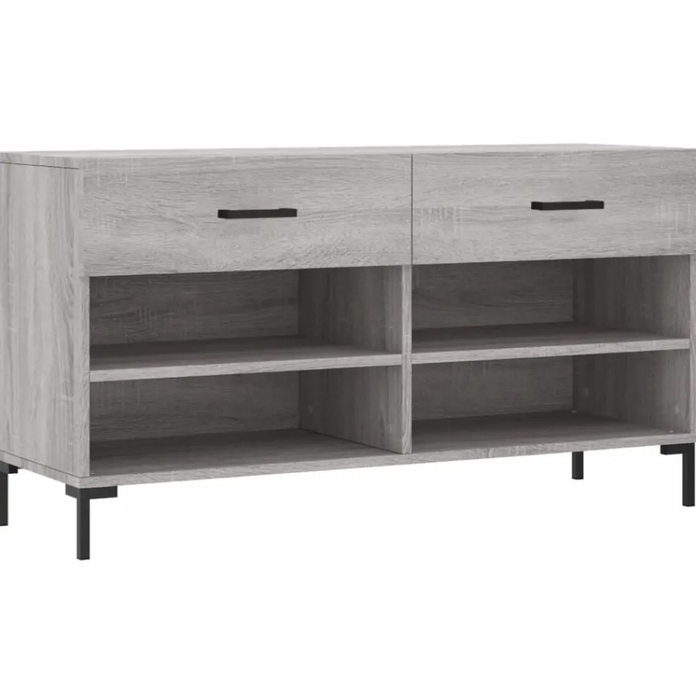 vidaXL Banc à chaussures 102x35x55 cm bois d'ingénierie