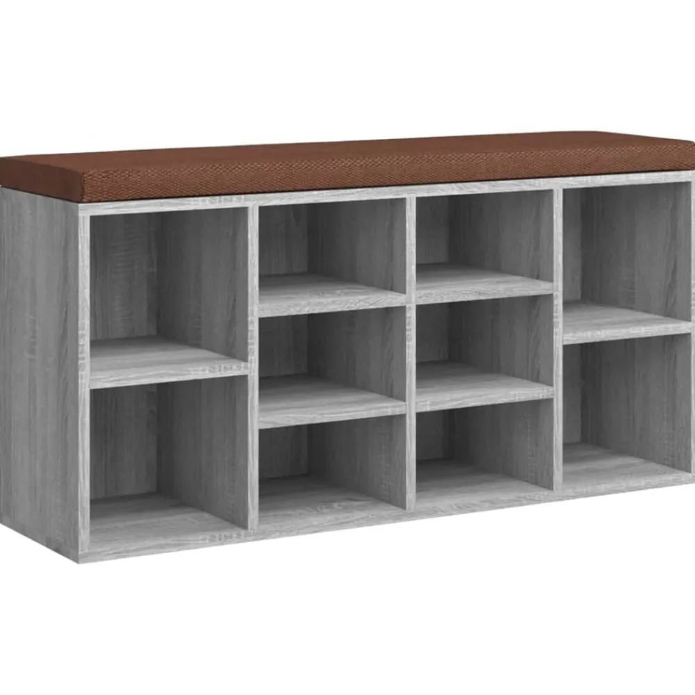 vidaXL Banc à chaussures 103x30x48 cm Bois d'ingénierie