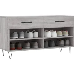 vidaXL Banc à chaussures 102x35x55 cm bois d'ingénierie