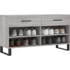 vidaXL Banc à chaussures 102x35x55 cm bois d'ingénierie