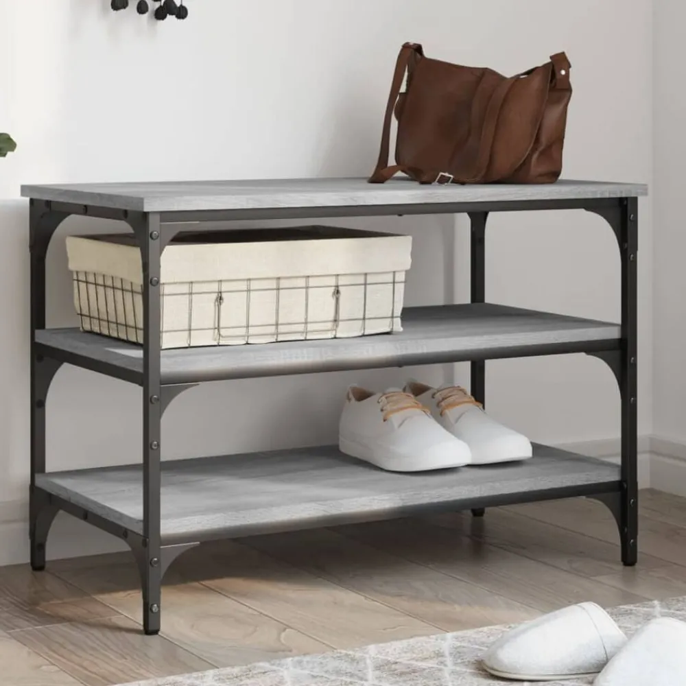 vidaXL Banc à chaussures 70x38,5x49 cm bois d'ingénierie