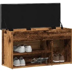 vidaXL Banc à chaussures 82x32x45,5 cm bois d'ingénierie