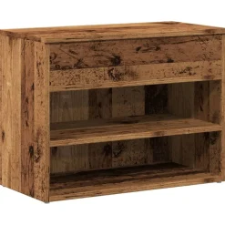 vidaXL Banc à chaussures 60x30x45 cm bois d'ingénierie