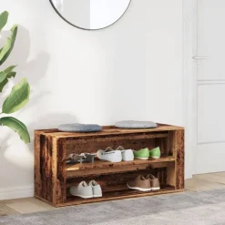 vidaXL Banc à chaussures 100x35x45 cm bois d'ingénierie