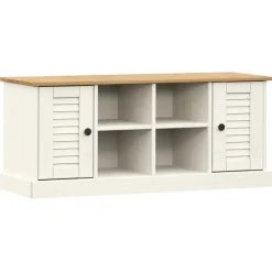 vidaXL Banc à chaussures VIGO 106x35x45 cm bois massif de pin
