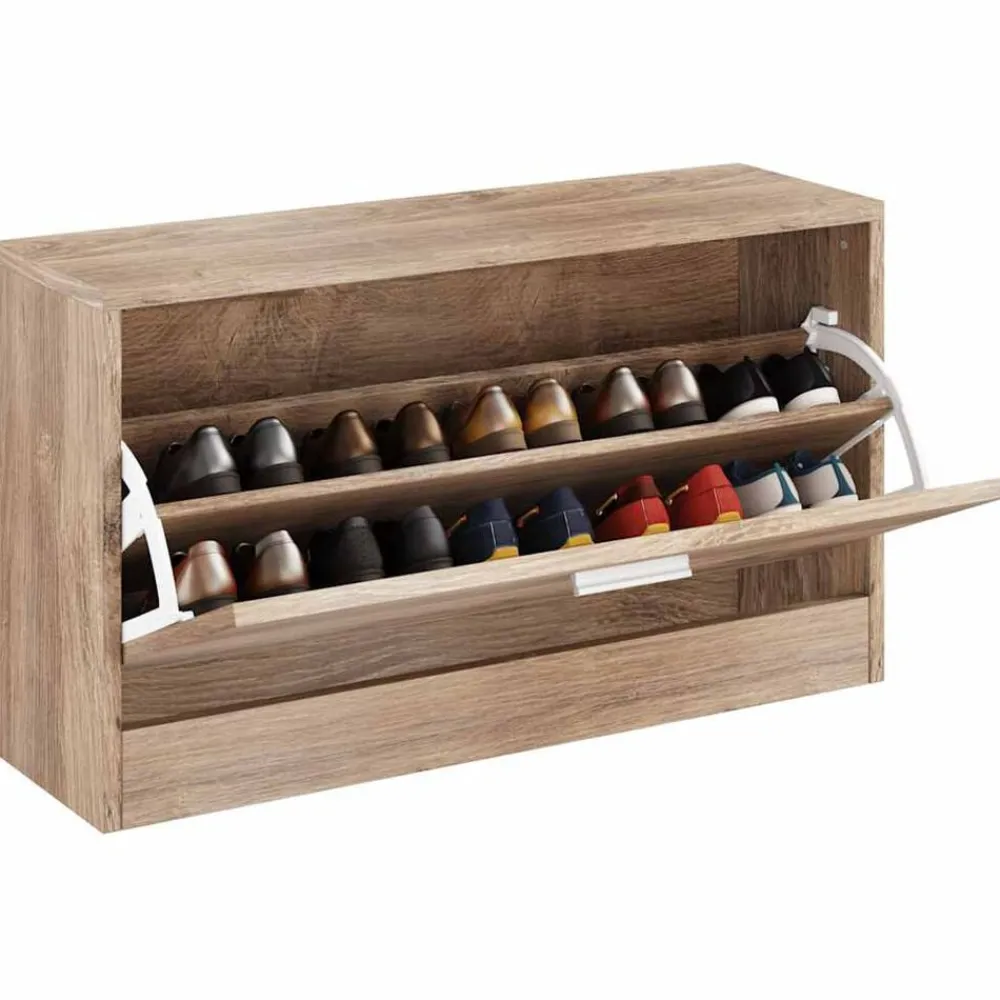Produits Ménagers-vidaXL Banc à chaussures 80x24x45 cm Chêne Chêne