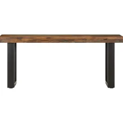 Bancs-vidaXL Banc 110 cm Bois de récupération solide et acier Marron