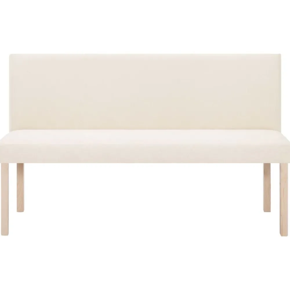 vidaXL Banc 139,5 cm Crème Polyester