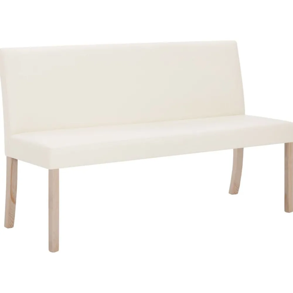 vidaXL Banc 139,5 cm Crème Similicuir