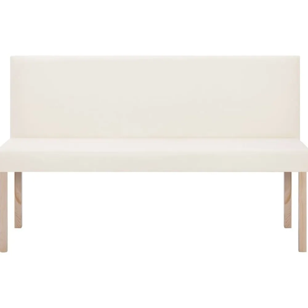 vidaXL Banc 139,5 cm Crème Similicuir
