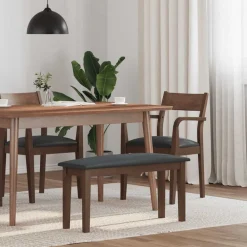 vidaXL Banc 90 cm marron bois massif caoutchouc