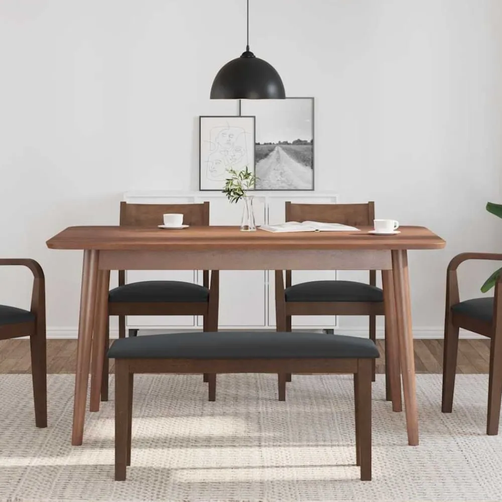 vidaXL Banc 90 cm marron bois massif caoutchouc