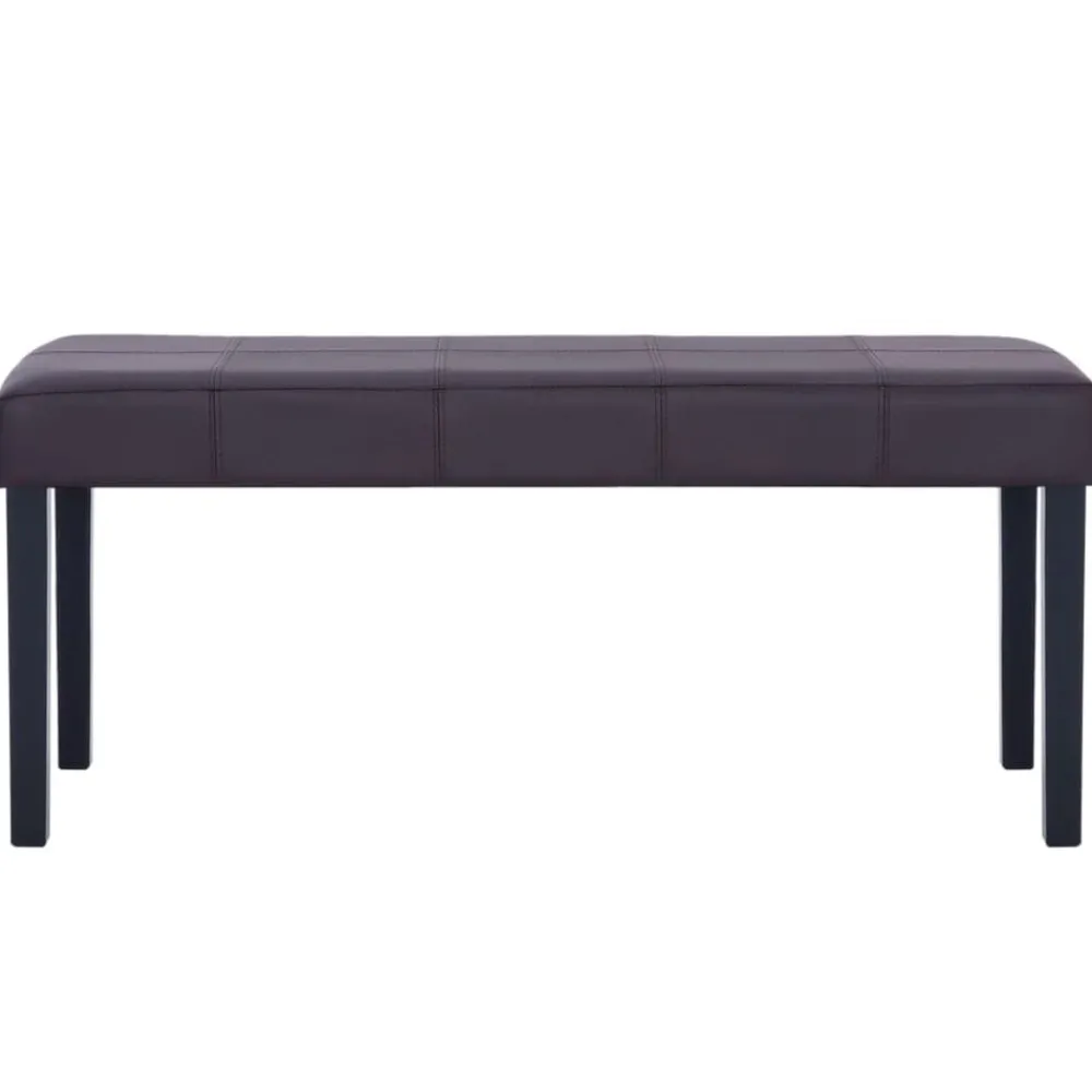 vidaXL Banc 106 cm Marron Similicuir