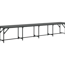 Bancs-vidaXL Banc à manger 248x32x45 cm acier et tissu Gris foncé