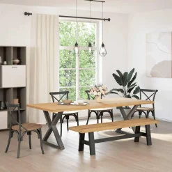 vidaXL Banc à manger NOAIN pieds en forme de A 180x40x45 cm massif pin