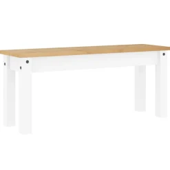 Bancs-vidaXL Banc à manger PANAMA 105x30x45 cm bois massif de pin Blanc