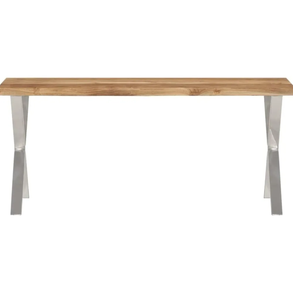 vidaXL Banc avec bord vivant 105 cm bois d'acacia massif
