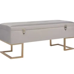 Bancs-vidaXL Banc avec compartiment de rangement 105 cm Velours Gris