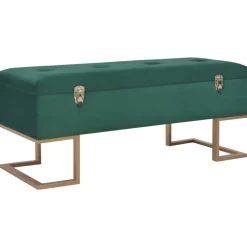 vidaXL Banc avec compartiment de rangement 105 cm Velours