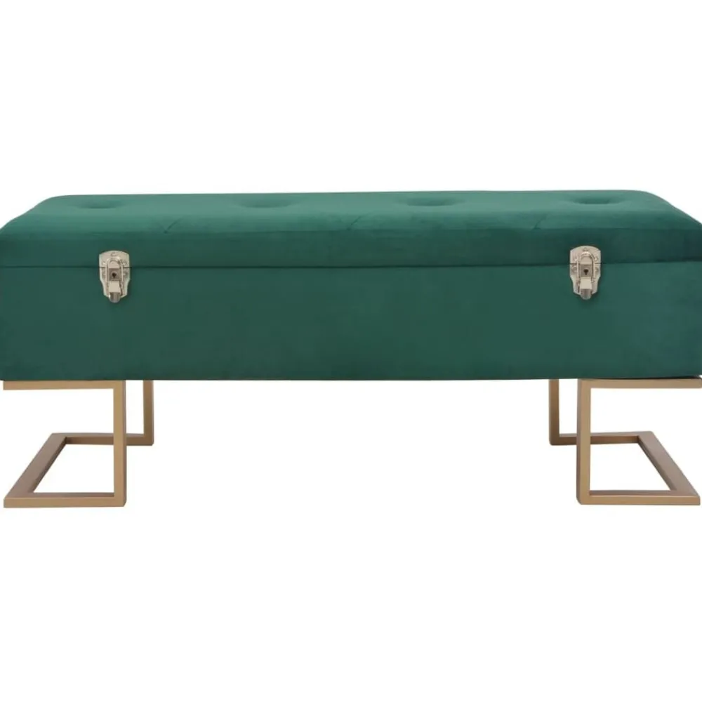 vidaXL Banc avec compartiment de rangement 105 cm Velours