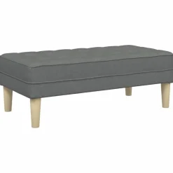 Bancs-vidaXL banc avec coussin 113 x 57 x 39 cm tissu Gris foncé