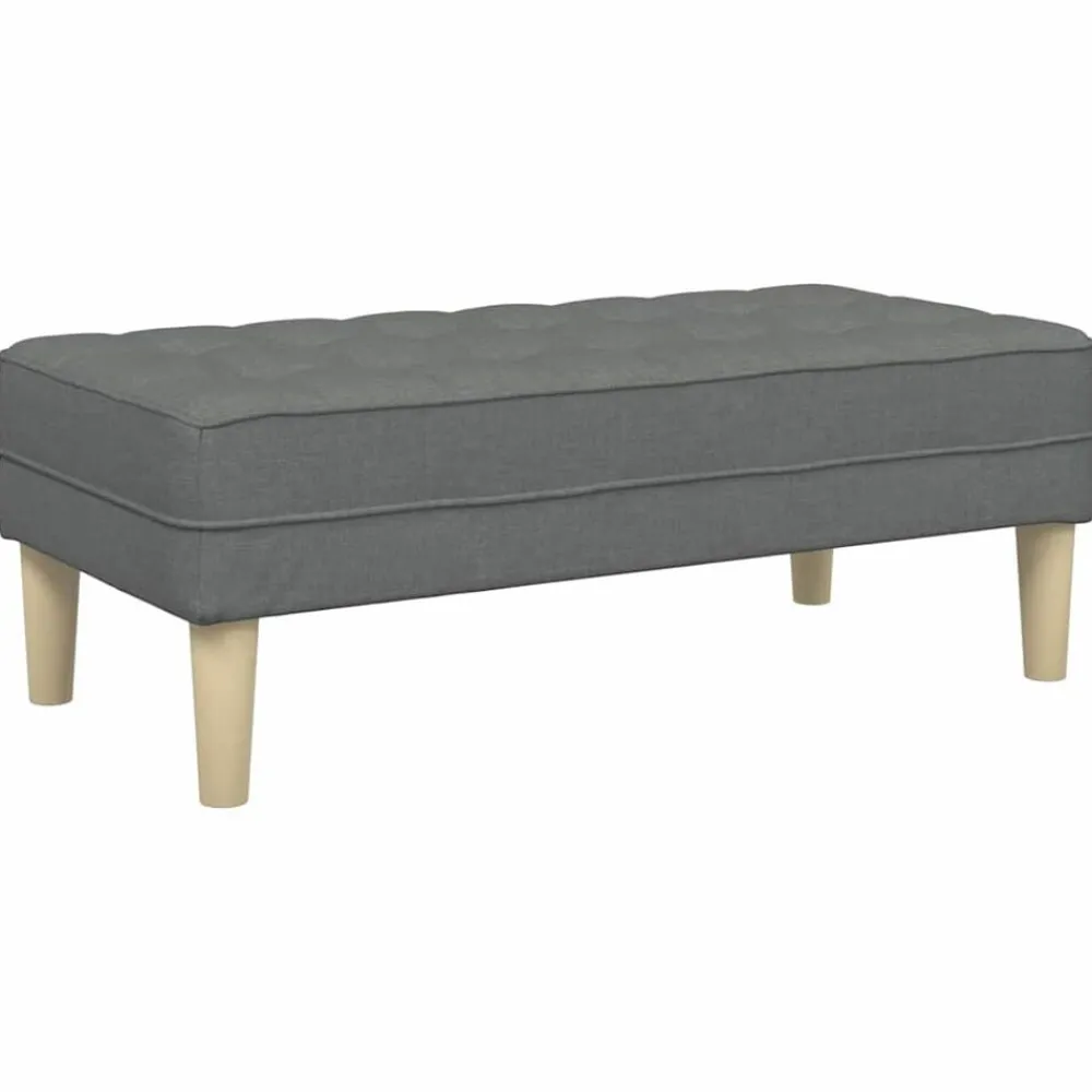 Bancs-vidaXL banc avec coussin 113 x 57 x 39 cm tissu Gris foncé