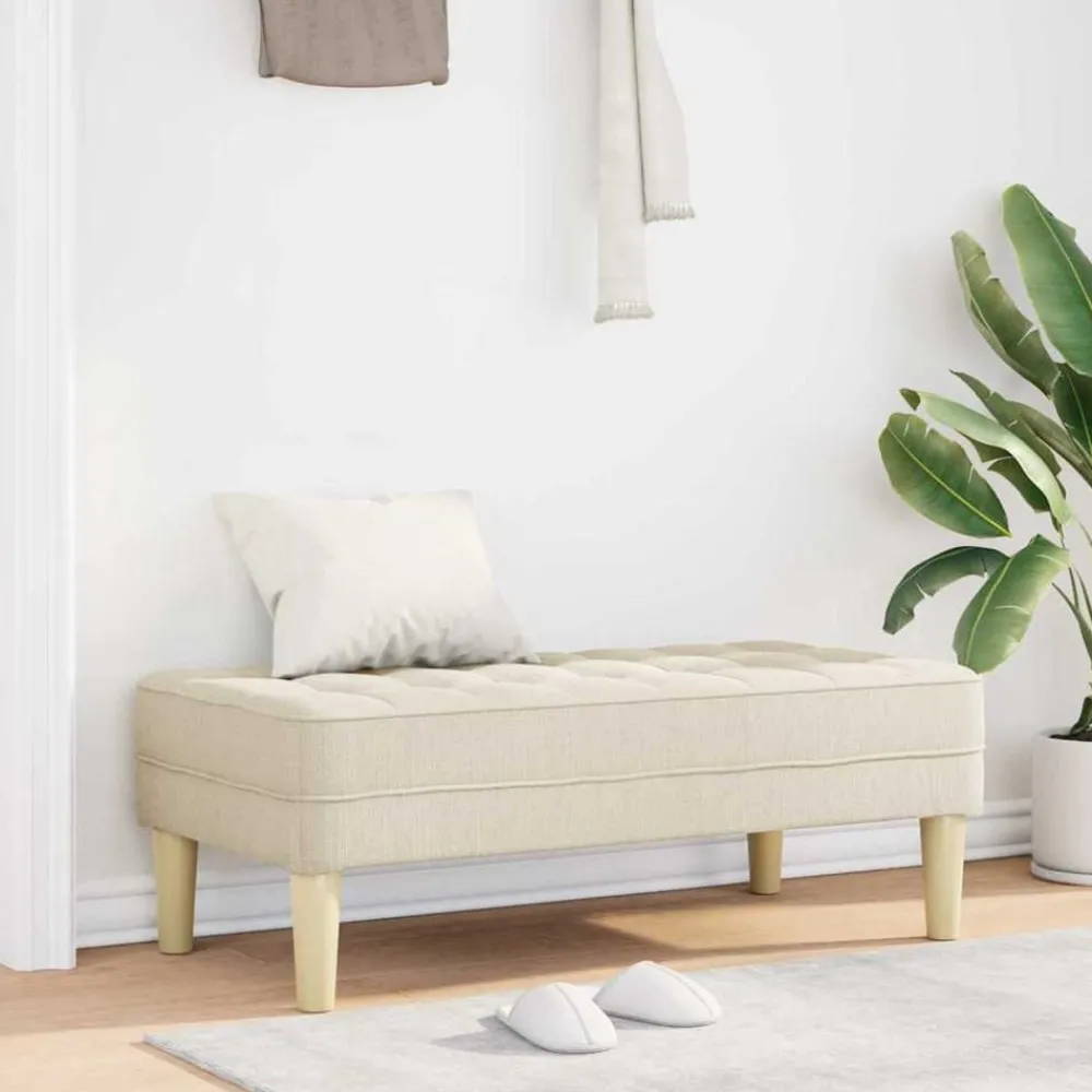 Bancs-vidaXL banc avec coussin 113 x 57 x 39 cm tissu Lin