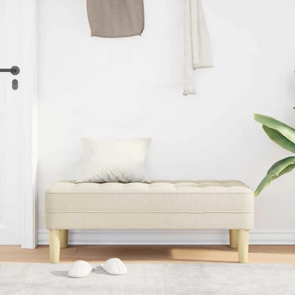Bancs-vidaXL banc avec coussin 113 x 57 x 39 cm tissu Lin