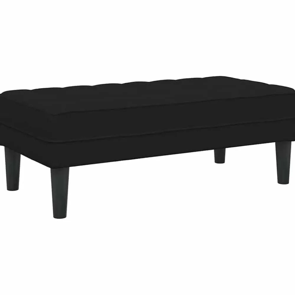 Bancs-vidaXL banc avec coussin 113 x 57 x 39 cm Velours Noir