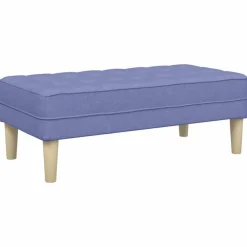 vidaXL banc avec coussin Bleu denim 113 x 57 x 39 cm tissu