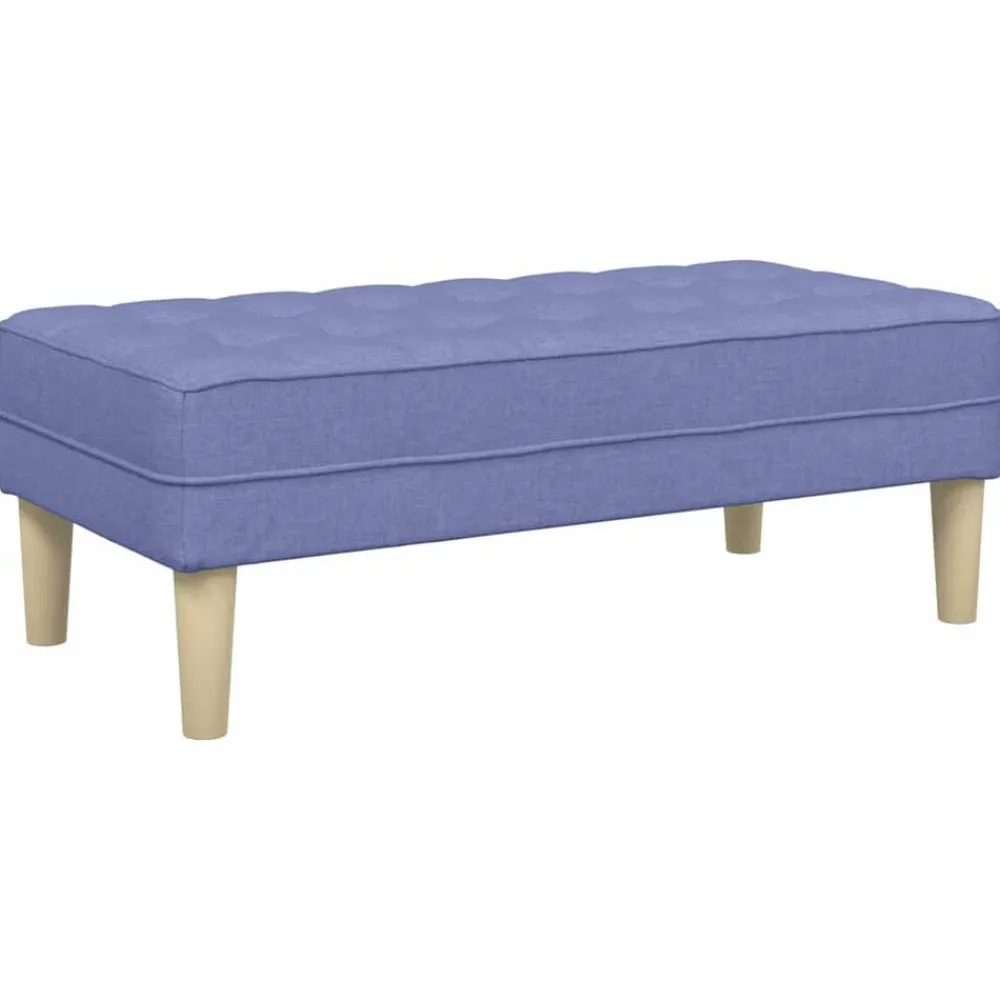 vidaXL banc avec coussin Bleu denim 113 x 57 x 39 cm tissu