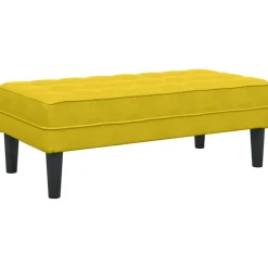 Bancs-vidaXL banc avec coussin 113 x 57 x 39 cm Velours Jaune