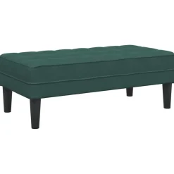 Bancs-vidaXL banc avec coussin 113 x 57 x 39 cm Velours Vert foncé