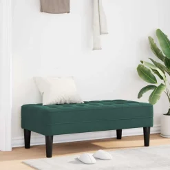 Bancs-vidaXL banc avec coussin 113 x 57 x 39 cm Velours Vert foncé