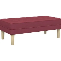 Bancs-vidaXL banc avec coussin 113 x 57 x 39 cm tissu Bordeaux