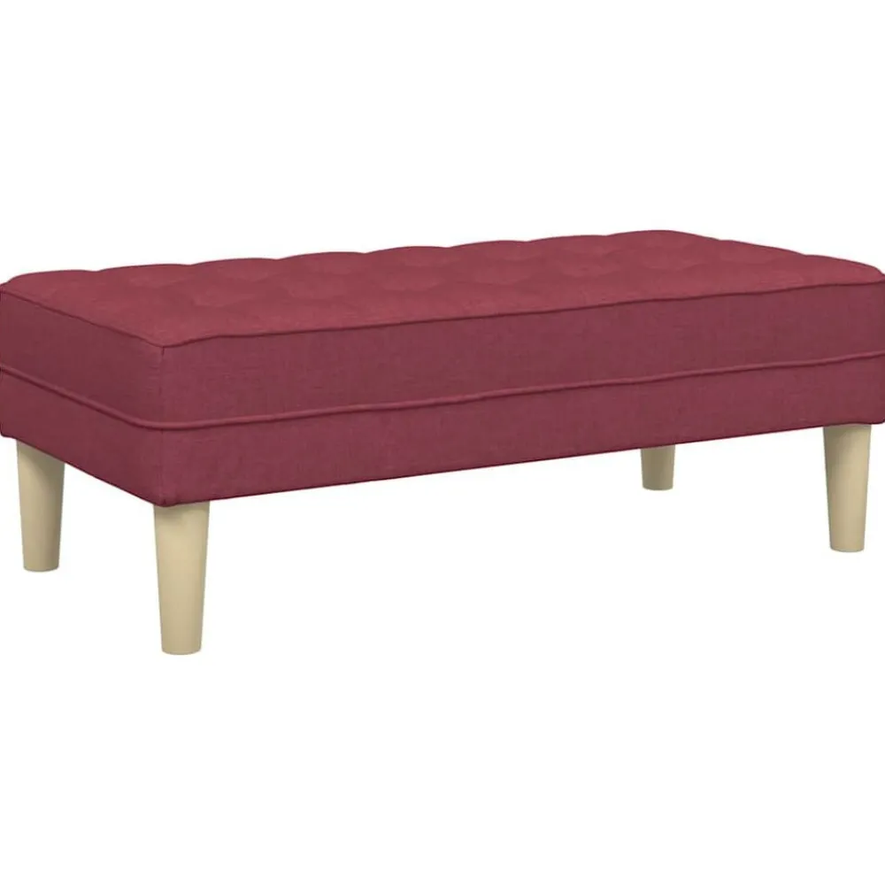 Bancs-vidaXL banc avec coussin 113 x 57 x 39 cm tissu Bordeaux