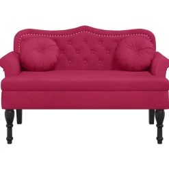 vidaXL Banc avec coussins bordeaux 120,5x65x75 cm velours
