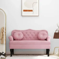 vidaXL Banc avec coussins 120,5x65x75 cm velours