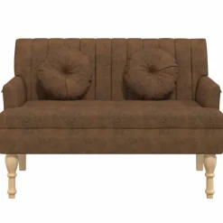 vidaXL Banc avec coussins 113x64,5x75,5 cm similicuir daim