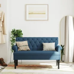 vidaXL Banc avec dossier 120x62x75,5 cm tissu