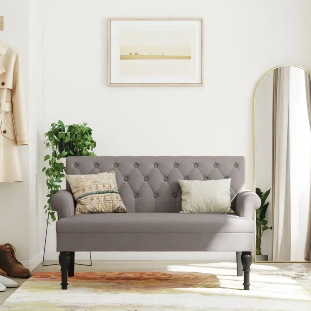 vidaXL Banc avec dossier 120x62x75,5 cm tissu