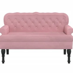 vidaXL Banc avec dossier 119,5x64,5x75 cm velours