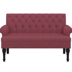 vidaXL Banc avec dossier 120x62x75,5 cm tissu