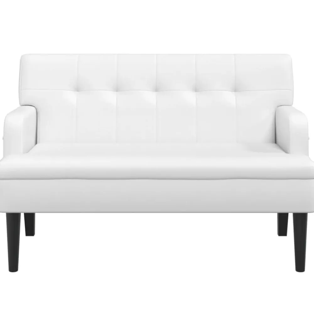 Bancs-vidaXL Banc avec dossier 112x65,5x75 cm similicuir Blanc