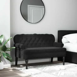 vidaXL Banc avec dossier 119,5x64,5x75 cm Velours