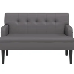 Bancs-vidaXL Banc avec dossier 112x65,5x75 cm similicuir Gris