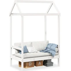 vidaXL Banc avec toit 117,5x70x176,5 cm bois de pin massif